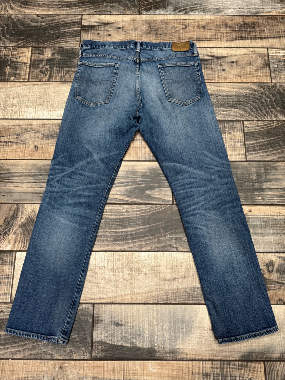 Polo Ralph Lauren Men's Blue Washed Hampton Relaxed Straight Jeans